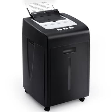 Trisruvian Destructora Papel Profesional Automática: 200 Hojas Trituradora Microcorte Tolva 35L Seguridad P5 Protección Sobrecarga Casa Oficina Escuela Empresa Profesional