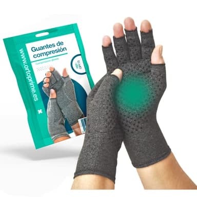 OrtoPrime PAR Guantes Artritis y Artrosis CONFORT - Guantes de comprensión Artritis Reumatoide - Compression Gloves - Guantes Antiartritis Hombre y Mujer - ALIVIO Dolor LIBERTAD de Movimiento (Small)