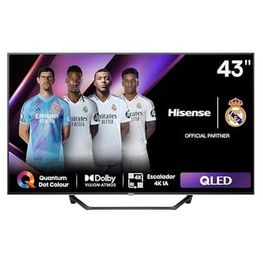 Hisense 43A7NQ - QLED Smart TV, 43 Pulgadas, con Quantum Dot Colour, 60Hz VRR 120 fps, Dolby Vision, Bluetooth&HDMI, Compartir en el televisor, Alexa Built-in (Nuevo 2024)