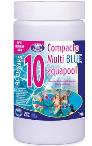 Cloro Mini Piscinas Aquapool (Tabletas 20 Gramos 10 acciones) 1 kg - Apto para POLIÉSTER/Liner