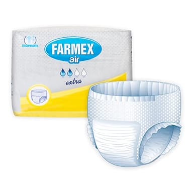 Farmex - Pañales para Adultos - Pantalones Bragas Absorbencia EXTRA - TNT Super Absorbente, Sin Látex, Transpirable e Hipoalergénico - Delicado en la Piel - Talla S - 14 Piezas