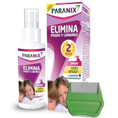Paranix Spray Tratamiento para Piojos y Liendres - Incluye Lendrera - Sin insecticidas - 150 ml