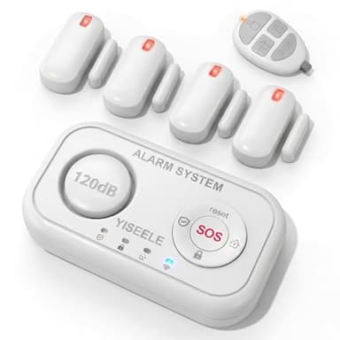 YISEELE Alarmas para casa : Alarma casa inalámbrica con Central 120dB - Botón Emergencia Ancianos y sin cuotas -Protege a tu Familia y Bienes Cuando no estés en casa– Compatible con Alexa & Google