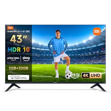 XIAOMI TV F 50, 50 Pulgadas (127 cm), 4K UHD, Smart TV, Fire OS8, Control por Voz Alexa, HDR10, MEMC, Modo Game Boost 120Hz, 2GB+32GB, Compatible con Apple AirPlay