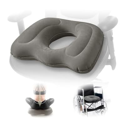 Cojín Asiento Multifuncional, Cojín Hinchable en Forma de Rosquilla - Cojín para Hemorroides, Cóccix, Dolor Postquirúrgico, Embarazo Postparto, Ciática y Úlceras por Presión