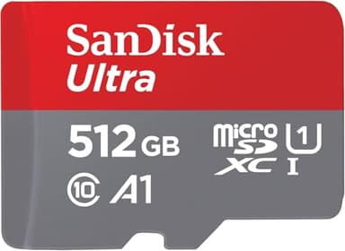 SanDisk Ultra Tarjeta Micro SDXC 512 GB + adaptador SD (Compatibles con tabletas y móviles Android, UHS-I, hasta 150 MB/s, Video Full HDD, Clase A1 de rendimiento, Class 10, U1)