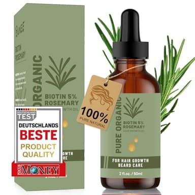 60ml Aceite de Romero para el Cabello, Aceite para el Crecimiento del Cabello, Aceite para el Cuidado del Cuero Cabelludo, Estimula el Crecimiento para Mujeres y Hombres, Verde