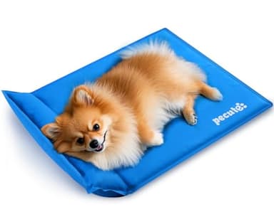 pecute Alfombra Refrescante para Perro M 65*50cm Alfombrilla refrescante para Mascotas con almohada Alfombrilla de Refrigeración Automática para Animales de Compañía Ideal para Perros, Gatos en Verano