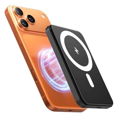 Inalámbrico Power Bank, Magnético Batería Externa 10000mAh para iPhone, Cargador Inalámbrico 20W Cargador Carga Rápida, Bateria Portatil Powerbank para iPhone 17 16 15 14 13 Pro MAX Samsung Android