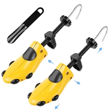 Alaoo Hormas Para Zapatos, Ensanchar Zapatos Hombre Mujer, Hombre Mujer Hormas para Botas Con Calzador, de Plástico, Justable Longitud Y Anchura (A)