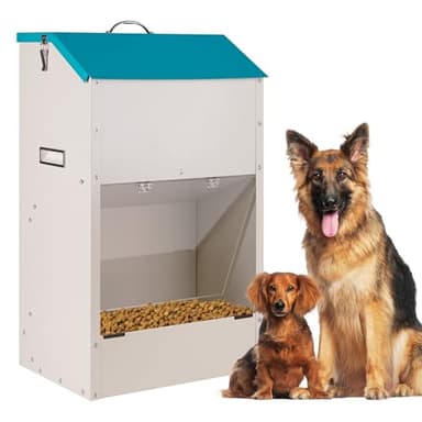 Comedero AutomáTico para Perros Grandes, Dispensador de Comida para Perros de Razas Grandes, Comedero de Gravedad para Mascotas de Exterior 50Lbs