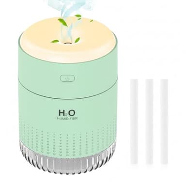 Humidificador Bebes Humidificador Pequeño con Luz Nocturna y Apagado Automático de 2 Modos Silencioso Ultrasónico USB dormitorio (Grün)