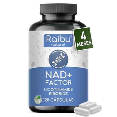NAD+ 100% Puro, 300 mg de Nicotinamida Ribósido (NR) por Cápsula - Suministro para 4 MESES - Anti-Edad y Fatiga, NAD Booster - Sin Agentes Separadores, Sin Gluten, Vegano - 120 Cápsulas
