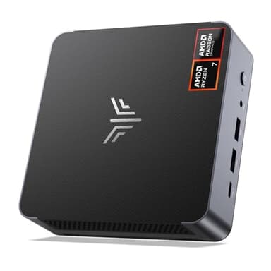 NiPoGi АMD Mini PC Ryzen 7 8745HS W11 Pro(8C/16T,hasta 4,9 GHz),16GB DDR5 5600MHz 512GB M.2 NVME SSD,Mini Ordenador Wifi6 con АMD Radeon 780M Apoyo 4K Quad-Pantalla-Display para Oficina/Hogar/Juegos