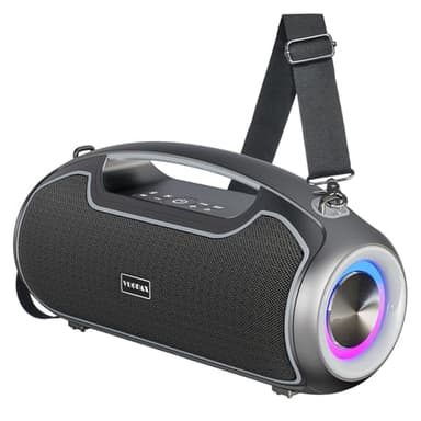 Altavoz Bluetooth Potente Portátil Mejores Altavoz Exterior Bluetooth Speaker Potencia pico de 200W, resistencia al agua IP65, 2 * Subwoofer aumentar TWS/TF/USB/AUX, ideal para el hogar/reuniones
