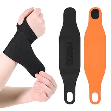 cobee 2 piezas de banda de soporte de muñeca, soporte de muñeca para túnel carpiano con soporte nocturno, envolturas de compresión elástica ultradelgadas para la muñeca para mano izquierda derecha