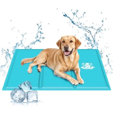 Nobleza Alfombrilla refrescante para Perros Gatos, 90x50cm Manta Rrefrescante para Perro, Cama Refrescante Mascotas Grande, Alfombra de Gel Activada por Presión L