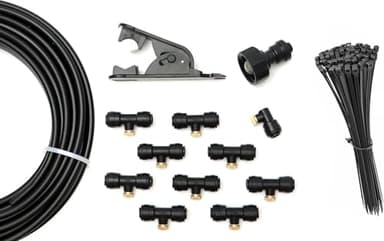 SUPERFOG - Sistema de Nebulización doméstico con Programador. Para refrescar el patio o jardín. con 10 Toberas o puntos de enfriamiento. Si tu jardín es un "infierno" este producto es tu solución.