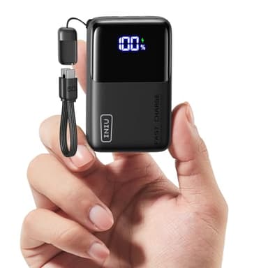 INIU Power Bank, Ultra Mini 45W Carga Rápida 10000mAh Bateria Externa con Cable USB C Desmontable, Apto para Avión & Esenciales de Viaje, Bateria Portatil para iPhone 17 16 Samsung S22 iPad Xiaomi etc