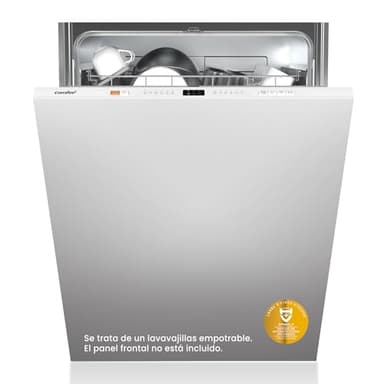 COMFEE' CDWPB1215PB-EU Lavavajillas Integrable 60cm para 12 Cubiertos, Cloud Wash, Secado Extra, Inicio Diferido, Lavado Rápido, 5+3 Programas, Función IoT - Blanco