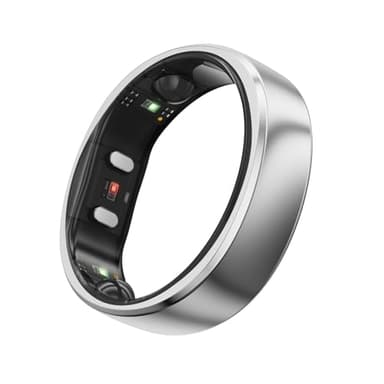 RingConn Gen 2 Smart Ring – Anillo Inteligente - Plateado - Talla 7 | Monitoriza el sueño, el estrés, la frecuencia cardíaca y la Salud Femenina - sin suscripción y hasta 12 días de autonomía