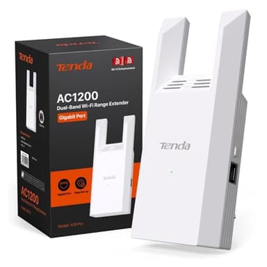 Tenda A18 Pro AC1200 Repetidor WiFi con Puerto Gigabit, Extensor de WiFi Doble Banda 2.4/5 GHz, Amplificador Señal WiFi hasta 150 m², Modo Ap, Instalación Fácil