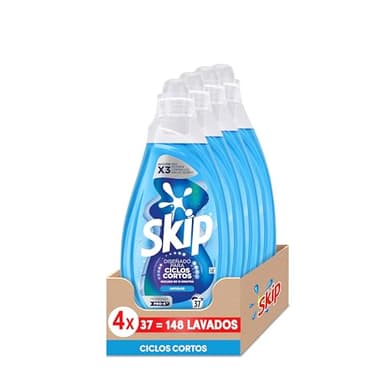 Skip Detergente Ciclos Cortos Anti Olor 37 LAV x 4