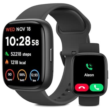 VRPEFIT Smart Watch for Women Men, Whatsapp Notifications, 1.83" HD Touchscreen with Bluetooth Calling, Heart Rate, Blood Oxygen, Sleep Monitor, 100+ Sports Modes, IP68 Waterproof for Android iOS