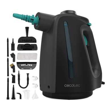 Cecotec Limpiador de Vapor con Cable - Vaporeta de Mano Hydrosteam 1300 Rapid Max X-Treme. 1350W, Calentamiento Rápido, Depósito 550ml, Presión 3 Bares y Caudal de Vapor 3g/min, 16 Accesorios