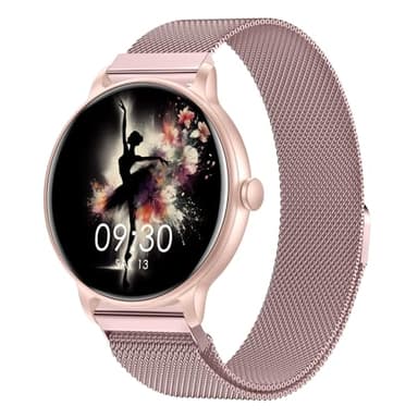 AcclaFit Reloj Inteligente Mujer Hombre, 1.85" Smartwatch con Llamadas Bluetooth, 140+ Modos Deportivos con SpO2/Pulsómetro/Monitor de Sueño/Podómetro, Impermeable IP68 para Android iOS