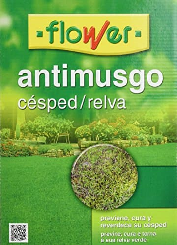 Flower - Antimusgo Césped de 1kg | Previene, Cura y Reverdece el Césped | Elimina Musgos y Líquenes | Efectividad Elevada, No aplica en color, Tamaño 18x7x25.5 cm, Material Abono.