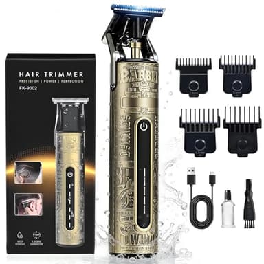 YIDON Maquina de Afeitar Hombre y Maquina de Cortar Pelo, Cortapelos Hombre con Carga Tipo-C, Recortadora de Barba Fuselaje Impermeable IPX6, Set Completo con Magnéticos Peines, Uso Húmedo y Seco