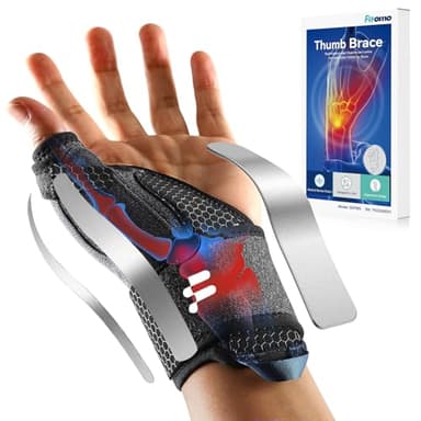 Fitomo Muñequera Dedo Pulgar, Ferula Pulgar 2 en 1 para Tenosinovitis de De Quervains, Artritis, Dedo en Gatillo, Tendinitis, Alivio del Dolor del Túnel Carpiano y Esguince de Pulgar