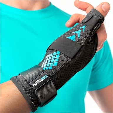 NativoDex Muñequera Pulgar con Férula Ajustable – Alivio para Tendinitis de Quervain, Rizartrosis y Artritis – Inmovilizador y Estabilizador de Dedo Pulgar para Ambas Manos