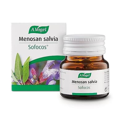 A.Vogel Menosan Salvia | Pastillas Natural para Sofocos en Menopausia y Sudoración Excesiva en Hombre y Mujer | Extracto Salvia Fresca | Toma de 1 Comprimido Diario | 30 comprimidos
