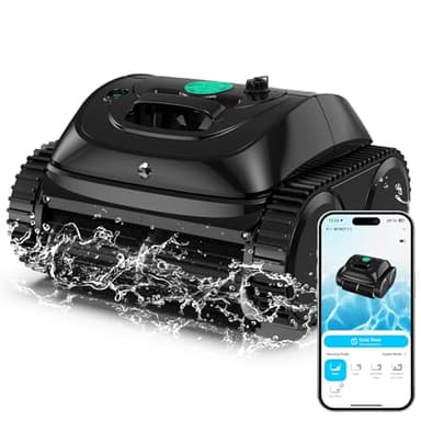 WYBOT C1 Robot Limpiafondos Piscina con Planificación Inteligente de Rutas, Limpieza Automática de Fondo, Paredes y Línea de Agua, Triple Motor Mejorado, 150 Min, hasta 150㎡(Negro)