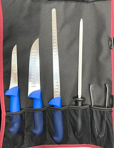Todo Cultivo Set de cuchillos profesional para cortador de jamón, incluye estuche manta para guardar y transportar